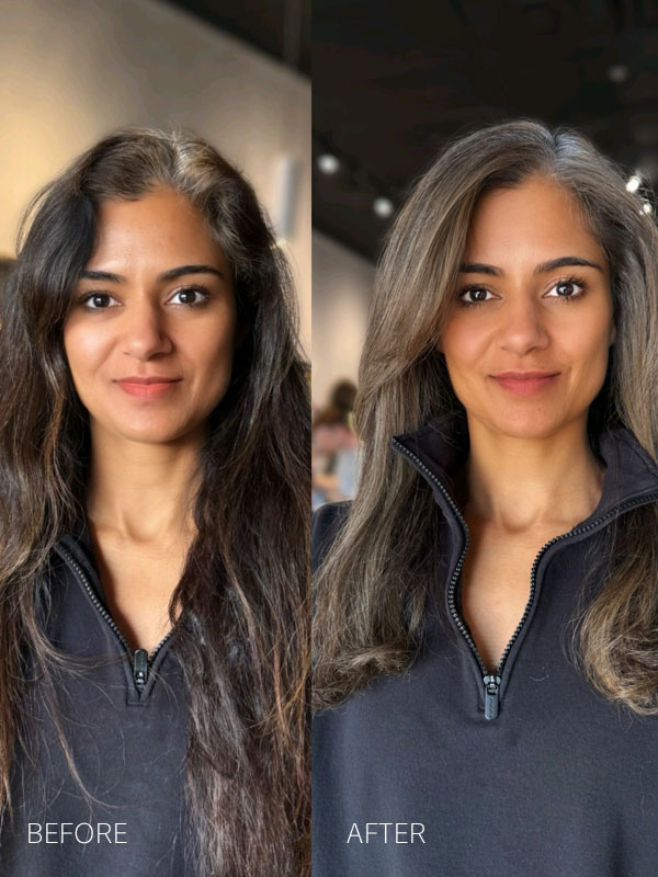 Gray blending before & after